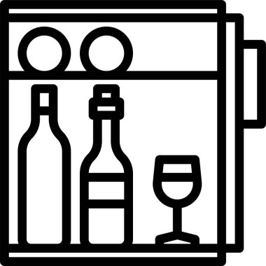 buzdolabı minimalist vektör simgesi