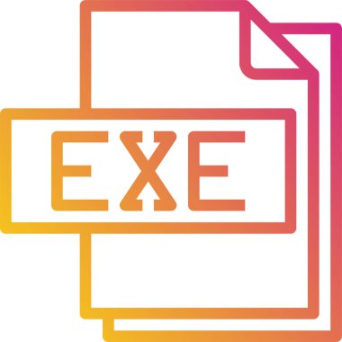 exe dosya biçimi vektör illüstrasyonu 