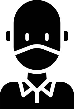 çocuk Avatar. Tıbbi maske takan çocuk