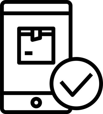 Akıllı telefon simgesinin vektör illüstrasyonu