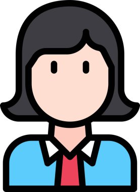 kadın simge vektör illüstrasyonu 