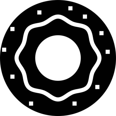 donut simgesi, vektör çizimi 