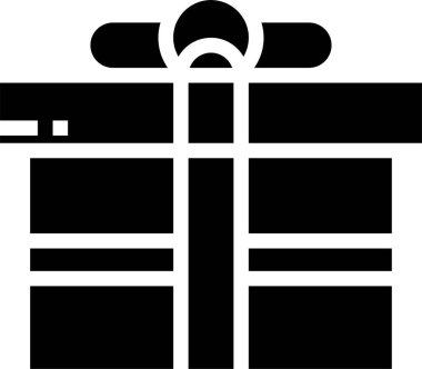 Hediye kutusunun vektör illüstrasyon simgesi