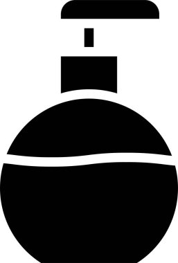 şişe şampuanı düz simge, vektör illüstrasyon