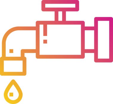  Musluk Ağı simgesi, vektör illüstrasyonu 