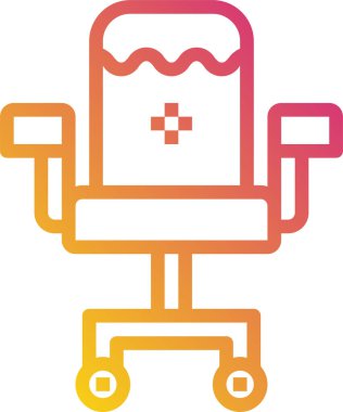 Sandalyenin vektör simgesi. biçim, beyaz arkaplanda düz bir semboldür