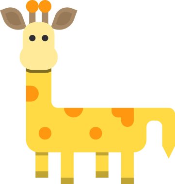 Zürafa ikonu vektör illüstrasyonu