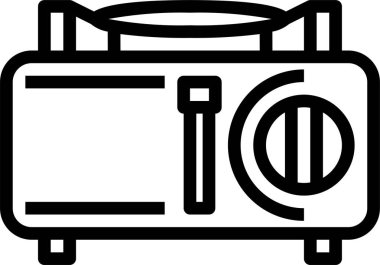 Mutfak sobası basit vektör simgesi