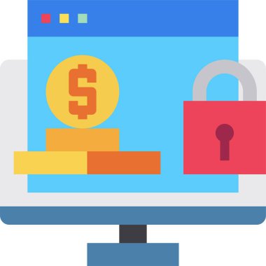 bilgisayar izleme simgesi, vektör illüstrasyonu