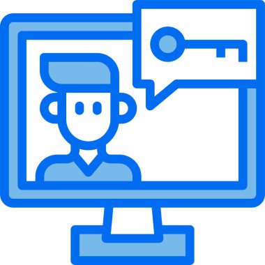 Bilgisayarın stil minimalist vektör simgesi