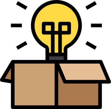 Basit modern fikir simgesi, vektör illüstrasyonu