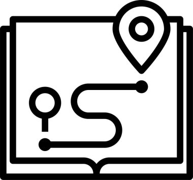 Pin konumunun minimalist vektör simgesi 