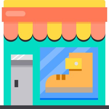 Alışveriş kavramının minimalist vektör simgesi 