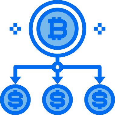 Bitcoin para birimi sembolü. vektör illüstrasyonu