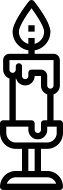 Mum yassı simgesi, vektör illüstrasyonu