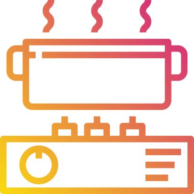 Aşçılık mutfağının minimalist vektör simgesi