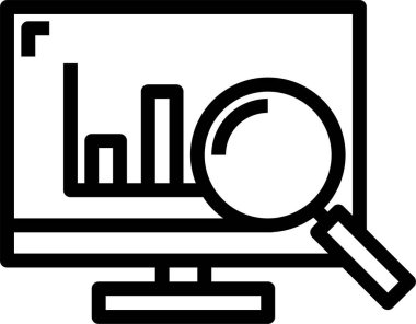 Grafiğin minimalist vektör simgesi 