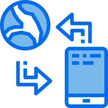 Akıllı telefon simgesinin vektör illüstrasyonu