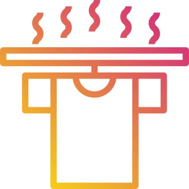 kuru t-shirt simgesi, vektör illüstrasyonu