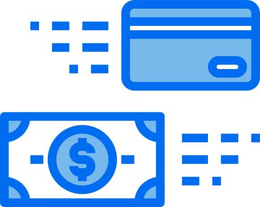 Para kartı transferinin vektör illüstrasyonu