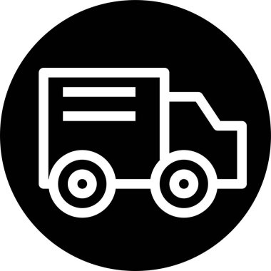 minimal vektör simgesi, yük kamyonu