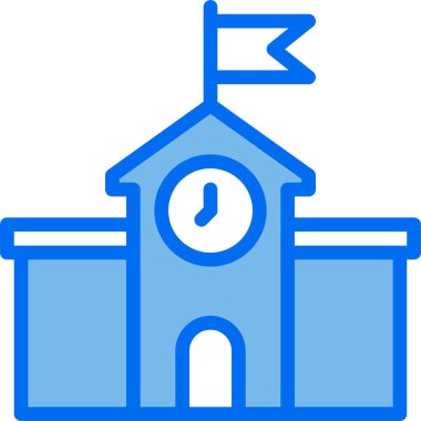 minimalistic vector icon of school concept