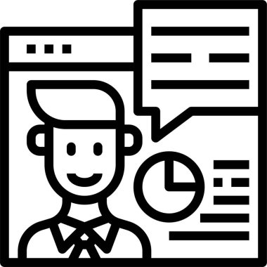 İnsan simgesiyle web sitesinin vektör illüstrasyonu 