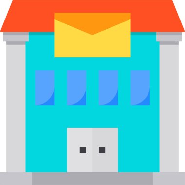 Teslimatı olan bir evin vektör çizimi