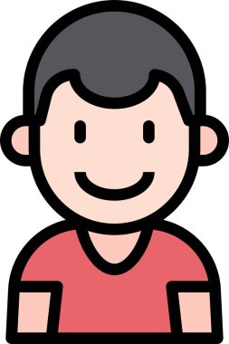 kullanıcı profili, çocuk avatarı, vektör illüstrasyonu 