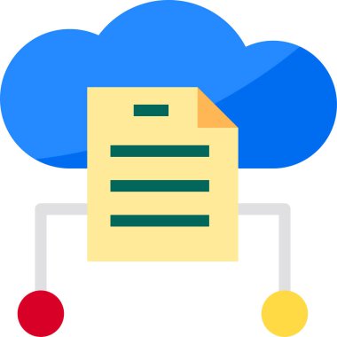 Bulut veri depolamasının vektör illüstrasyon simgesi