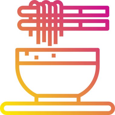 Modern tasarım minimalist vektör simgesi, erişte