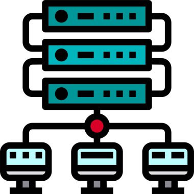 sunucu minimalist vektör simgesi