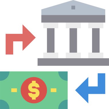 finansal bankacılık düz vektör simgeleri