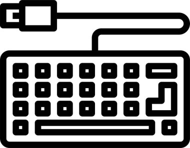 Bilgisayar klavyesi simgesi. Web sitesi simgesinin vektör şablonu