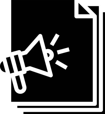 Megafon ikonu vektör illüstrasyonu