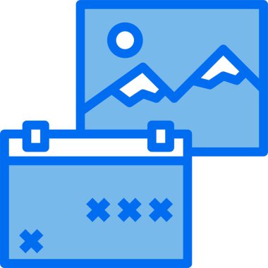 Takvim simgesinin vektör illüstrasyonu