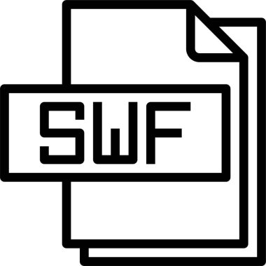 swf dosya biçimi simge vektörü