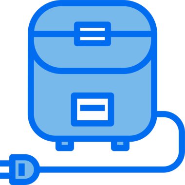 pilav pişiricisinin minimalist vektör simgesi