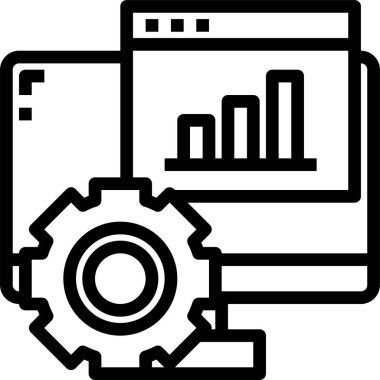 Basit iş web sitesi simgesi grafiği, vektör illüstrasyonu