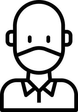 çocuk Avatar. Tıbbi maske takan çocuk