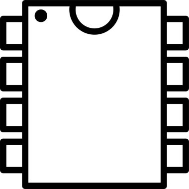 Dijital işlemci simgesi. Çip simgesi. Teknoloji simgesi