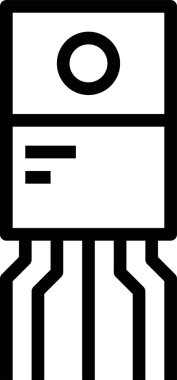 Dijital işlemci simgesi. Çip simgesi. Teknoloji simgesi