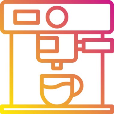 kahve makinesi vektör simgesi 