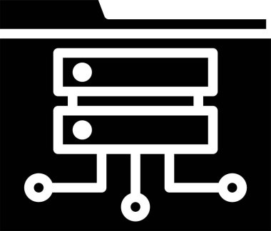 Bilgisayar veri depolamasının vektör illüstrasyon simgesi