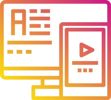 Akıllı telefon simgesinin vektör illüstrasyonu