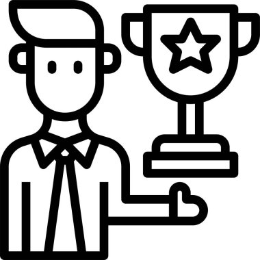 İş adamı simgesi, vektör illüstrasyonu