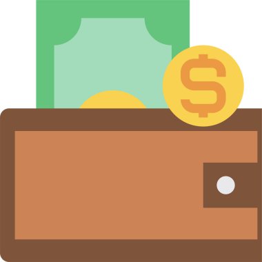 cüzdan ikonu vektör illüstrasyonu