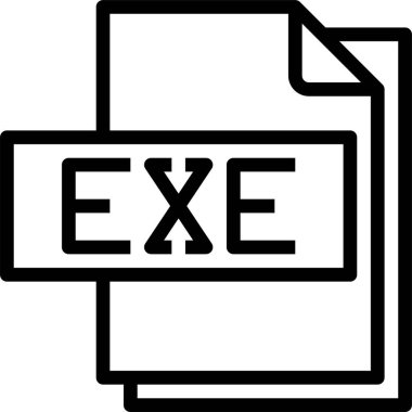 exe dosya biçimi vektör illüstrasyonu 