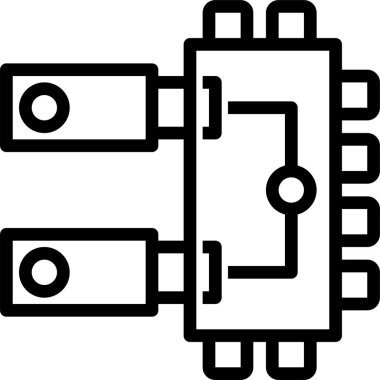 Bilgisayar veri depolamasının vektör illüstrasyon simgesi