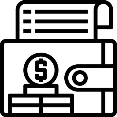 cüzdan ikonu vektör illüstrasyonu